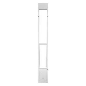VEVOR Dog Door for Sliding Glass Door, 91 to 96 in Adjustable Height, Aluminum Alloy Frame with Metal Rotating Hinges, Lock Design