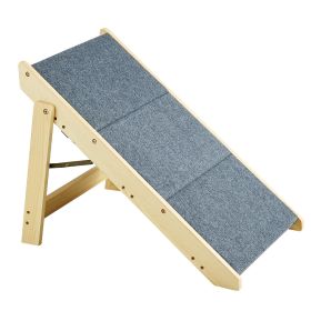 VEVOR Wooden Pet Steps, Convertible 2-in-1 Dog Staircase & Ramp for Access to Beds, Sofas, and Vehicles, Three-Step Design Supports Pets up to 15