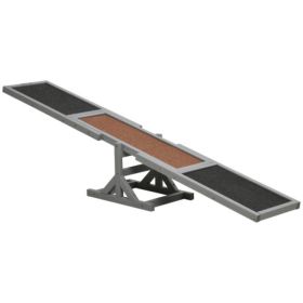 Wooden Dog Agile Seesaw For Training And Exercise, Platform Equipment Running Game Toys (Option: Grey)