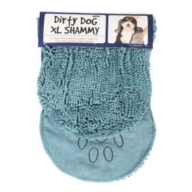 DGS Pet Products Dirty Dog Shammy Towel Extra Large Brown 16" x 38" x 0.5" (Color: Pacific Blue, size: Extra Large)