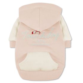 Touchdog 'Heritage' Soft-Cotton Fashion Dog Hoodie (Color: pink, size: X-Small)